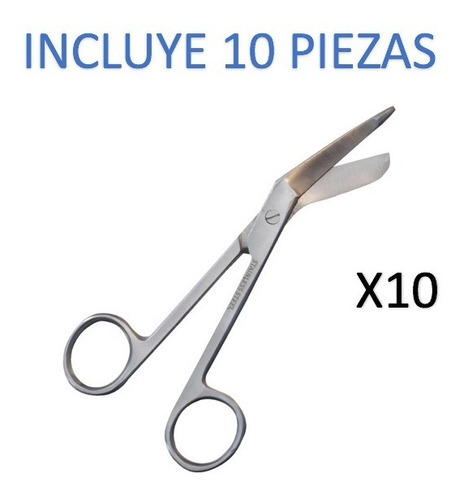 Tijeras Lister De Boton 14 Cm Uso Rudo Hospital 10 Piezas