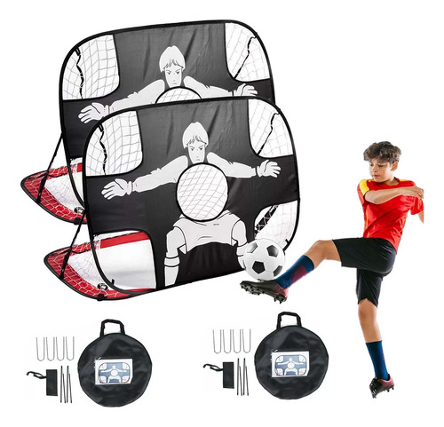 2 Juego De Porterías De Fútbol Portátil Para Niños 120*80cm
