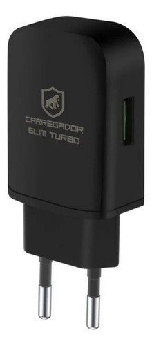 Carregador GShield Carregador Turbo Slim QC 3.0 18W usb-a de parede carregamento turbo negro