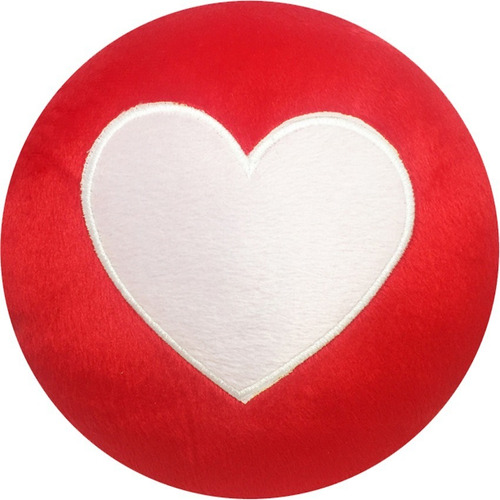 Almofada Bordada De Pelúcia Emoji/tamanho: 45 Cm X 45 Cm Cor Várias Desenho Do Tecido Coração Branco
