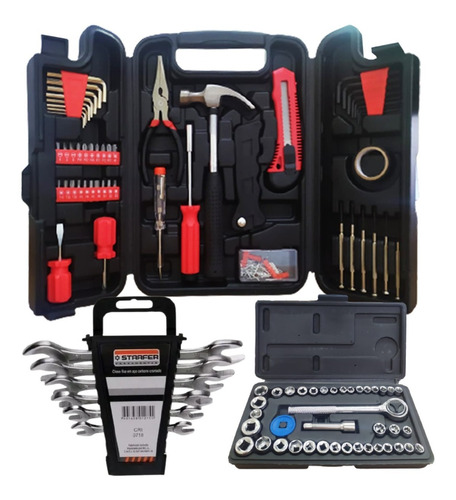 Super Kit Jogo De Ferramentas Equipa Tools C/ Soquete Chave