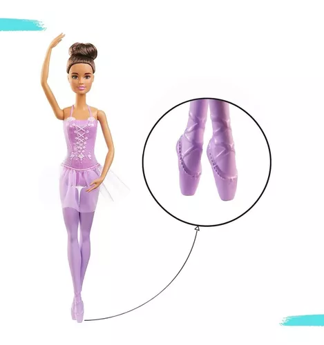 Boneca Barbie Eu Quero Ser Bailarina Morena Da Mattel Gjl58