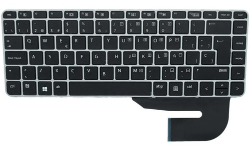 Teclado Para Hp Elitebook 745 G3 745 G4 Marco Plata Esp