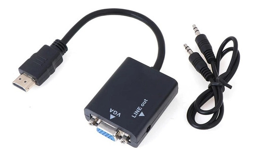 Adaptador Convertidor Conversor Hdmi A Vga + Audio