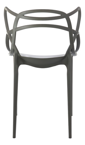 Silla De Comedor Master Moderna Apilable Estructura de la silla Gris