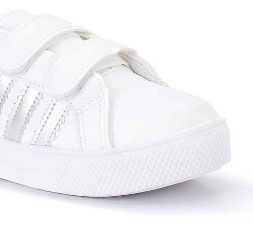 Kit 2 Tênis Infantil Menina Branco Com Velcro Super Macio