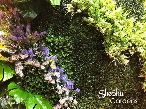 Imagen 5 de 5 de Muro Verde Jardin Vertical Artificial Panel Cesped Oferta !!