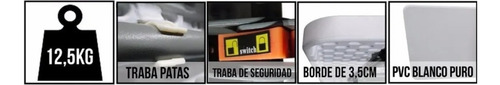 Imagen 5 de 10 de Juego Mesa Plegable 6 Sillas Camping Valija Plastico Jardin
