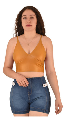 Crop Top Piel Dama Sexy Juvenil