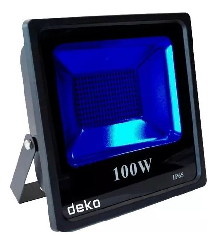 Reflector Led 100w  Azul Intemperie Lampara