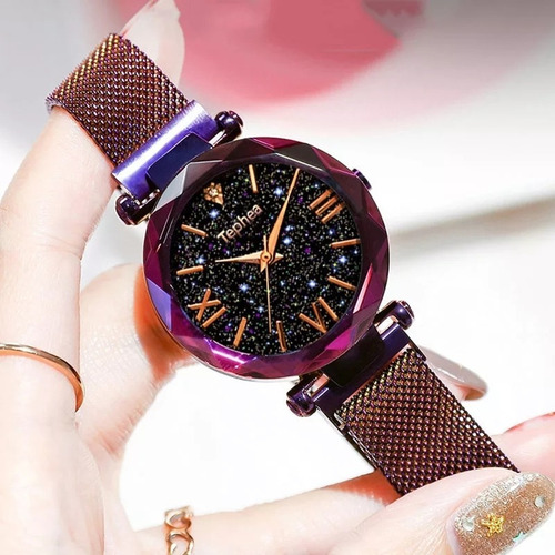 Relogio Diamante Céu Estrelado Pulseira Decouro Frete Gratis