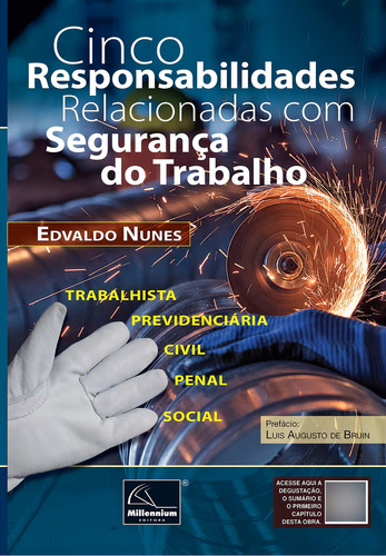 Cinco Responsabilidades Relacionadas Com Segurança Do Trabalho, De Edvaldo Nunes. Editora Millenium, Capa Mole, Edição 1 Em Português, 2020