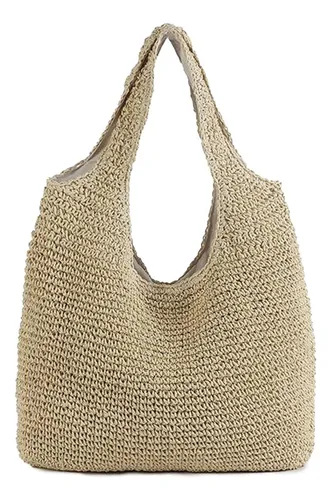 Bolso Playero Otikwio De Paja Para Mujer