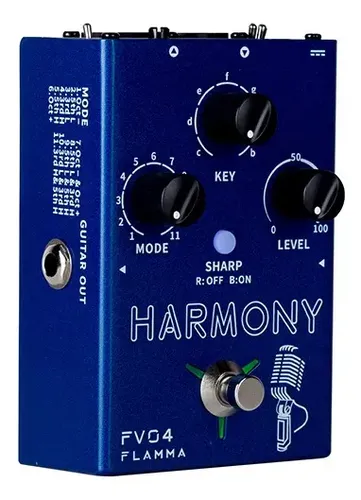（新品同様）FLAMMA FV04 Harmony ギター/ボーカルエフェクター Pedal Flamma FV04 Vocal Harmonizer Cor Azul | Parcelamento sem juros