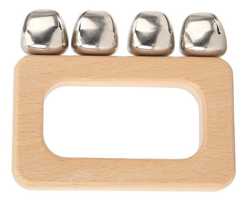 Jingle Metálico Rectangular De Madera Handle Bells Dance Han