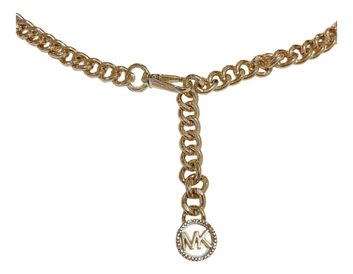 Cinto Michael Kors Cadena Metalica Dama 100% Color Dorado Diseño De La Tela Color Sólido Talla Xxl/1x