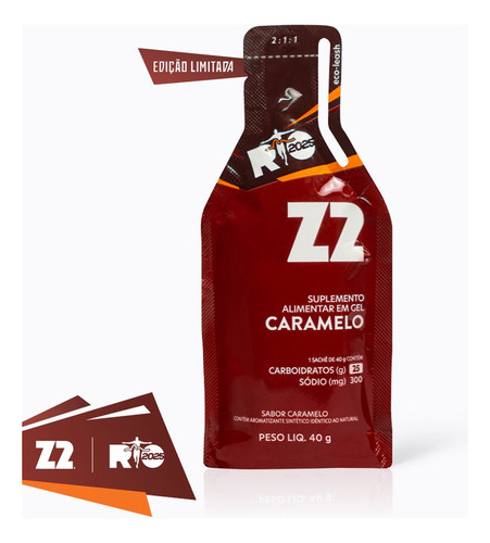 Energy Gel Z2 Display 10 Unidades 25carb - 400g Sabor Caramelo