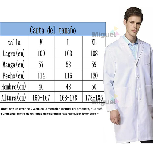 Bata De Laboratorio Escolar Bata Laboratorio Larga Uniforme