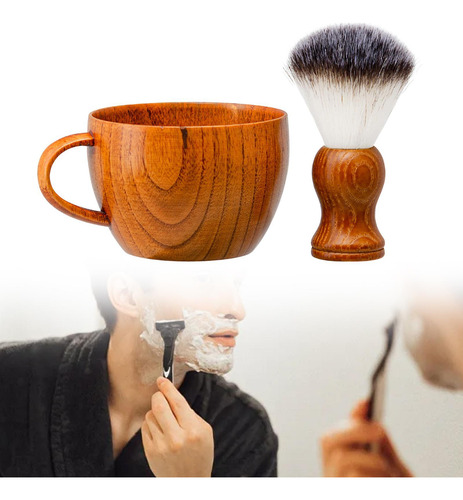 Pincel De Afeitar Juego Para Hombres Tazón De Afeitado Taza