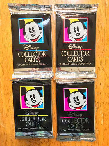 Disney Collector Cards Serie 1 Cuatro Paquetes Con 15 C/u