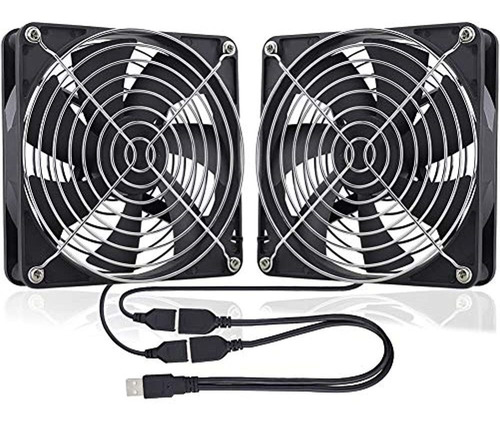 Gdstime Dual 140mm Usb Fan 5v Powered Dc Ventiladores Sin Es