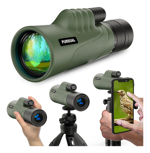 Monocular Pursual 20x42 Con Tripode Y Clip De Celular