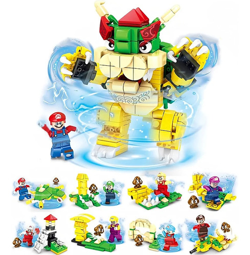 Set 8in1 Marios Desafía A Bowser Bloques Para Armar 