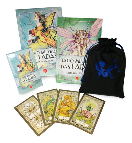 Tarô Místico Das Fadas  (tarô + Livro + Brinde Porta Cartas)