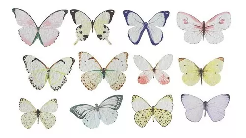 Vendemos variedad de Mariposas Comestibles de Oblea para tus pasteles