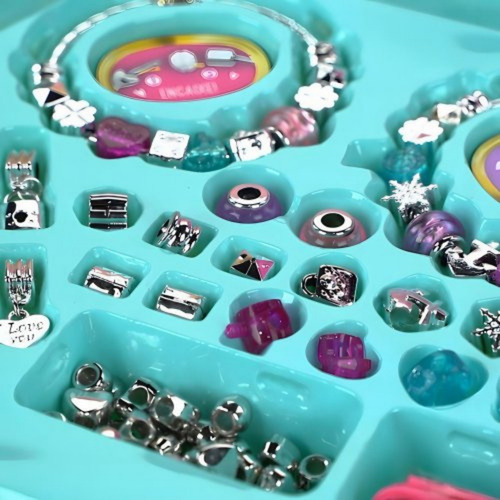 Conjunto Pulseiras Bijuterias Infantil Montar Jóias Castela