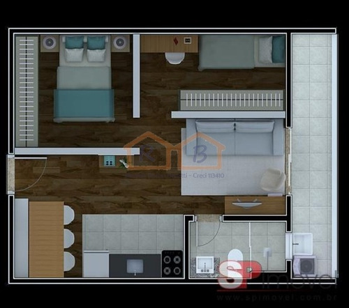 Imagem 5 de 10 de Apartamento Em Condomínio Padrão Para Venda No Bairro Vila Granada, 2 Dorm, 36 M - 21