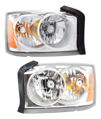 Conjunto Faro Delantero Para Dodge Dakota Halogen Interior