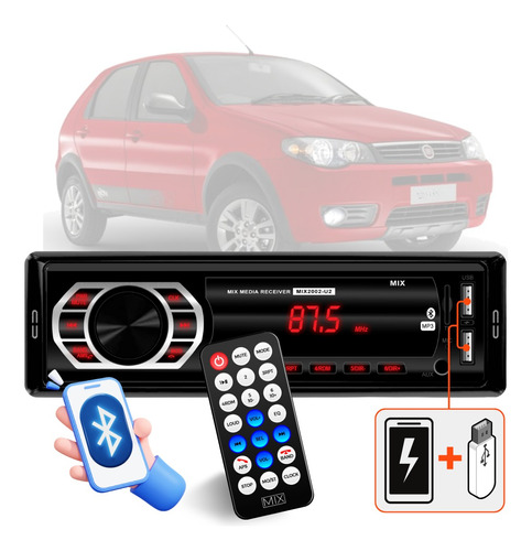 Mp3 Player Automotivo Bluetooth/usb/aux Fiat Palio Giii