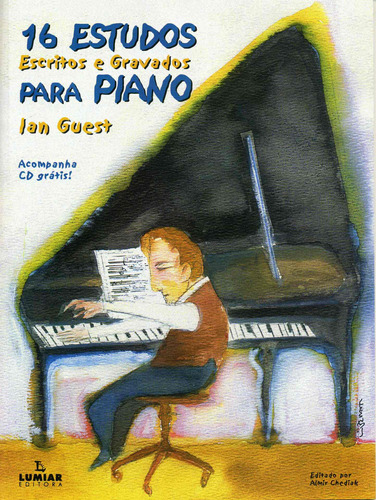 16 Estudos escritos e gravados para Piano, de Guest, Ian. Editora Irmãos Vitale Editores Ltda, capa mole em português, 2010