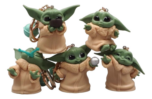 5 X Llavero Star Wars Grogu Mandalorian Baby Yoda 4cm A 6cm