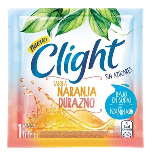 Clight Naranja Durazno C+d 8g  X Caja 20 Sobres