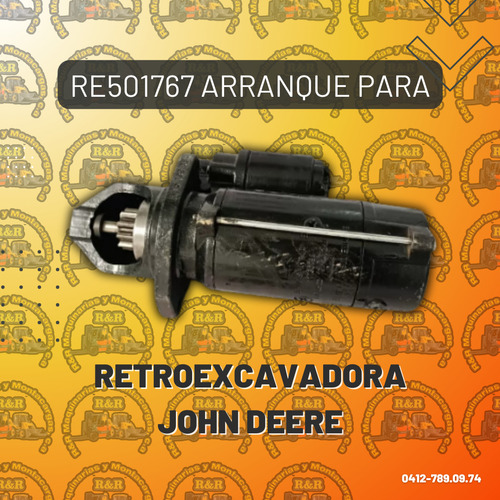 Re501767 Arranque Para Retroexcavadora John Deere