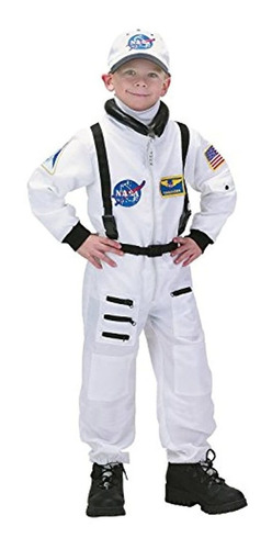 Traje De Astronauta Con Parches De La Nasa Y Broches, Blanco