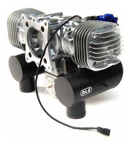 Imagem 3 de 7 de Motor Aeromodelo Gasolina Dle 130 - Ignição + Escapamento