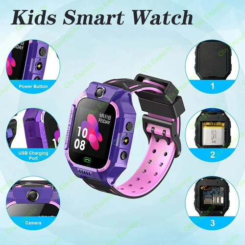 Smartwatch Relógio Inteligente Infantil Menino Menina Gps