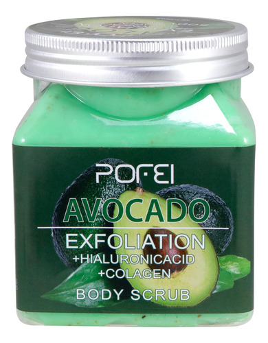 Exfoliante Corporal 350ml Hidratante Piel Suave Reafirmante Aguacate