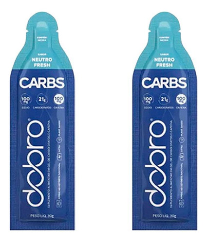 Kit 2x: Carbs Gel Neutro Fresh Com Cafeína Dobro 30g