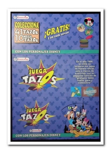 Álbum Evercrisp Tazos Disney 1994