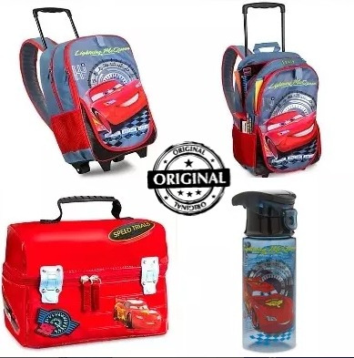 Mochila Lancheira Escolar Carros Mcqueen Disney Store Origin