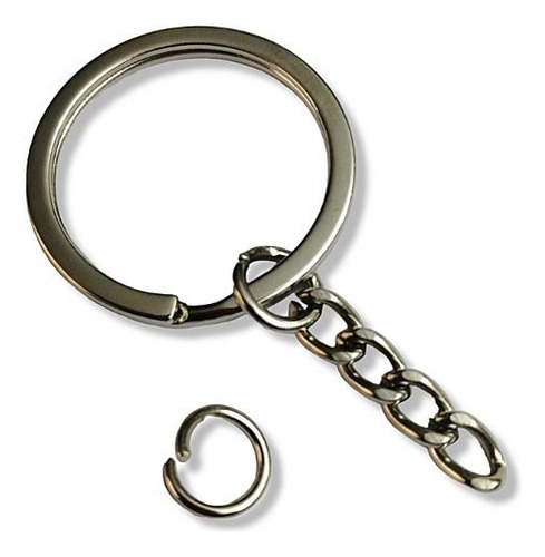 100 Argollas Cadena Aros Llaveros Resina Manualidades