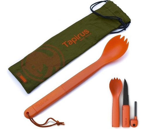 Tapirus Spork Tactico Utensilio 4en1 Camping Cubierto Navaja