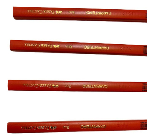 Set 4 Lápiz De Carpintero Negro Faber Castell