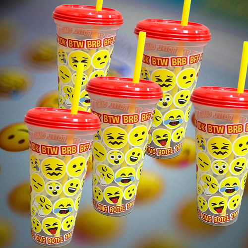 The First Ingredient Taza De Emoji De Plástico Reutilizable