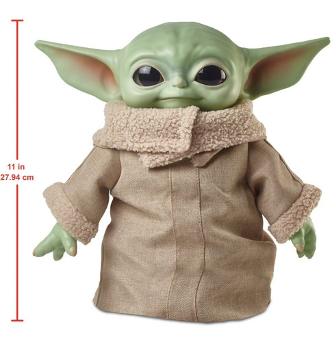 Imagen 3 de 3 de Baby Yoda Mandalorian Peluche Mattel Star Wars 28cm Original