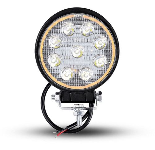 Faro Led Auxiliar Moto Auto 4x4 Universal 9/36 V + Soporte 